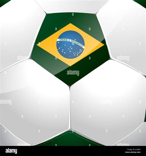 Soccer ball poster design with brazil flag Stock Photo - Alamy