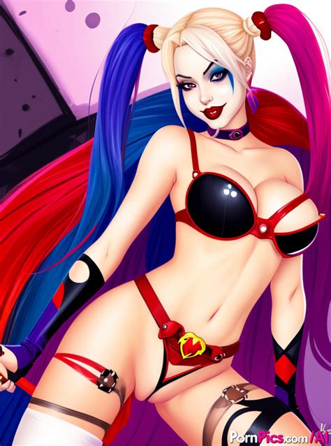 Busty Hentai Babe Harley Quinn Shows Off Her Big Tits Her Puffy Pussy