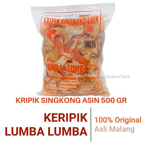 Jual KRIPIK SINGKONG LUMBA LUMBA ORIGINAL KERIPIK SINGKONG ASIN 500