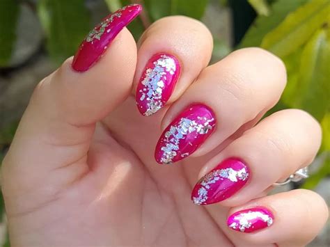 Pink And Silver Nail Designs