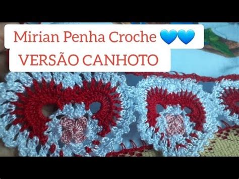 Barradinho de croche Coração Delicado VERSÃO CANHOTO YouTube