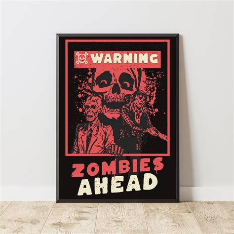 Zombie Apocalypse Poster Dark Art Print Unique Gift for Horror Fans - Etsy