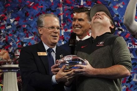 Georgia Head Coach Kirby Smart Holds Editorial Stock Photo - Stock ...