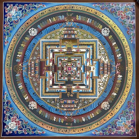 Buddhist Handmade Kalachakra Mandala Sand Mandala Wheel Of Time