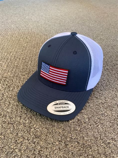 Us American Flag Trucker Hat Usa Mesh Snapback Cap Etsy España