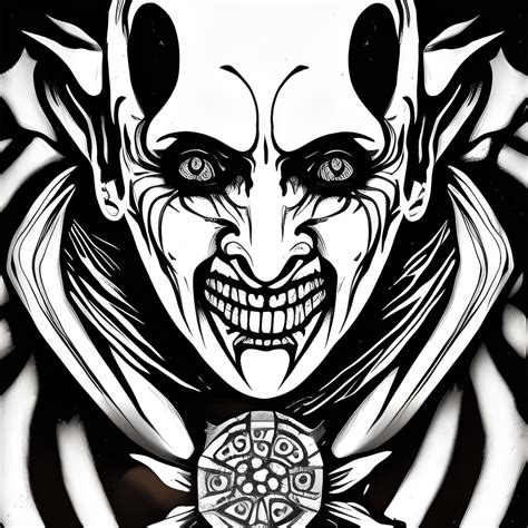 Scary Jester Graphic · Creative Fabrica