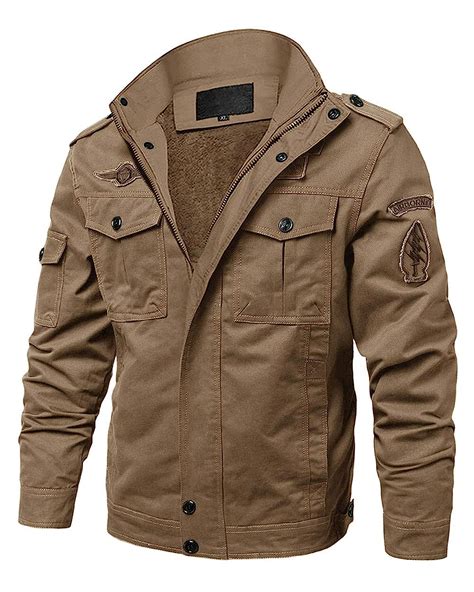 Buy Eklentson Mens Cargo Jacket Multi Pocket Jacket Military Coats For