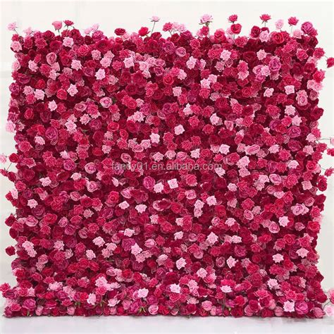 Flower Wall Backdrop Ft X Ft Artificial Roll Up Flower Walls For