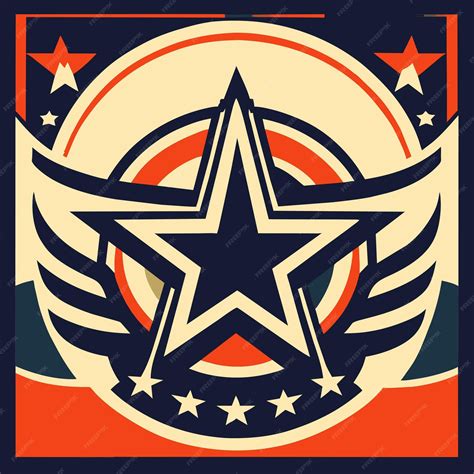 Premium Vector | American flag star