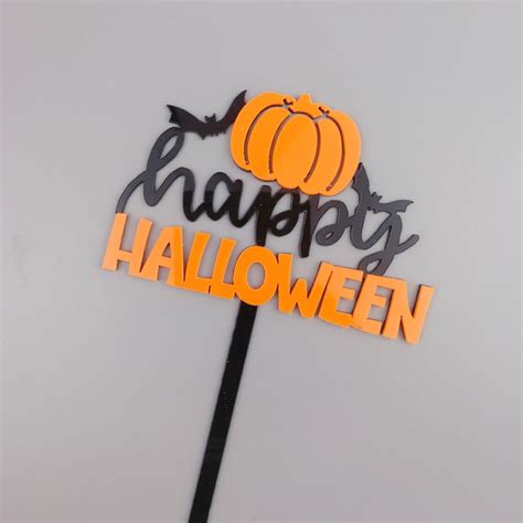 Happy Halloween Acrylic Cake Topper Top Party Supplies Hoppers