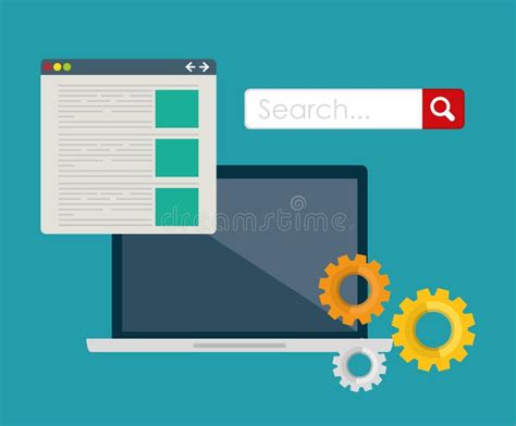 Search Engine Optimization Design Stock Vector Illustration Of Browse