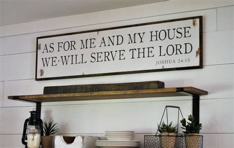 As For Me And My House We Will Serve The Lord 1x4 Sign