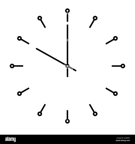 Clock Face Blank Hour Dial With Hour And Minute Hand Dots Mark Hours