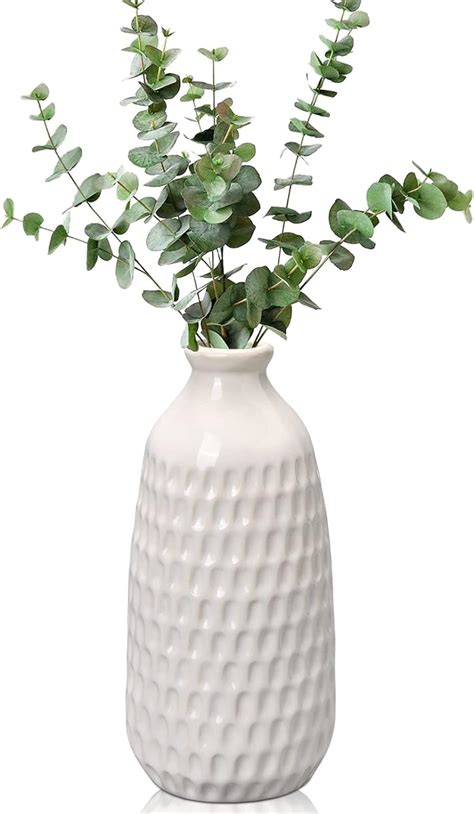 Dilatata Ceramic Flower Vase White Vase Inch Flower Boho Vase For