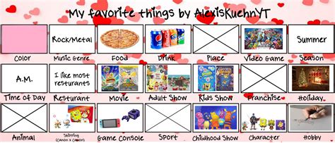 My favorite things (My version) by AlexisKuehnYT on DeviantArt