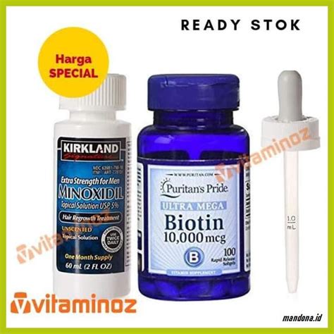 Jual TUBMAR NIMATIV 771 PAKET KIRKLAND MINOXIDIL 60ML PURITAN BIOTIN