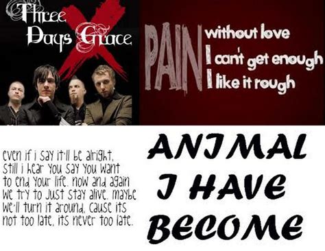 Three Days Grace Lyrics Collage By Xxpyschotickittenxx On Deviantart