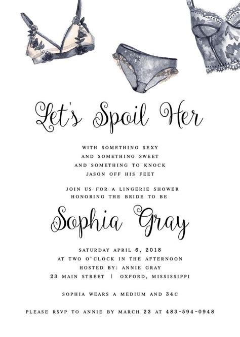 Lingerie Shower Invitations