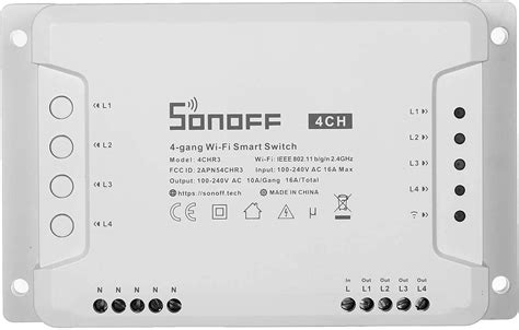 SONOFF 4CH PRO R3 WiFi Smart Switch 4 Gangs 4 Channels Electronic Light