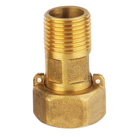 Brass Water Meter Couplings With Dzr And No Lead Material China Brass Water Meter Accessories