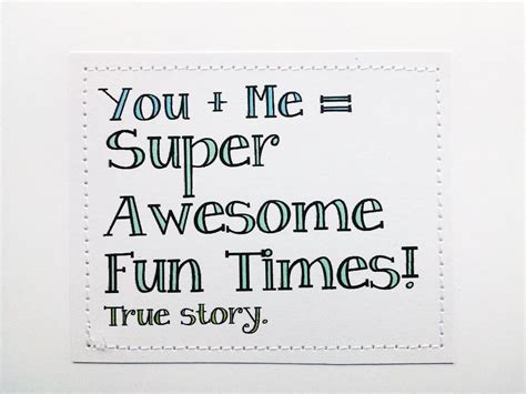 Sweet Best Friend Card You Plus Me Equals Super Awesome Fun Times