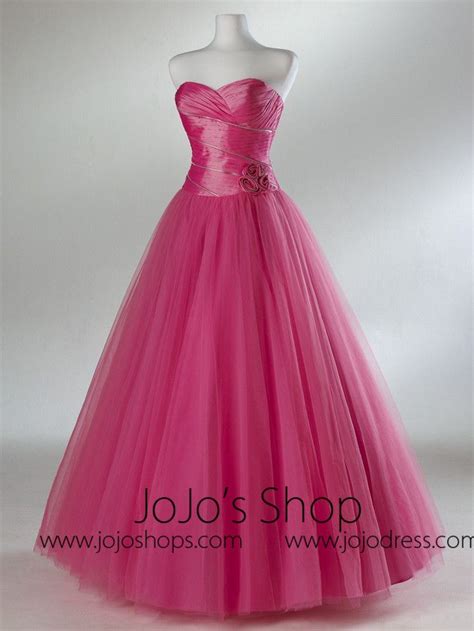 Pink Strapless Ball Gown Formal Prom Sweet Sixteen Dress Hb A In