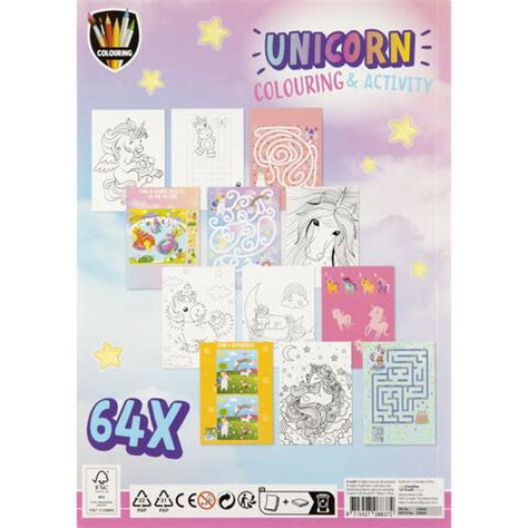 Grafix Carte De Colorat Cu Activitati Unicorn Edu Class