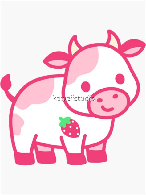 Ichigo Cow Sticker For Sale By Kawaiistudio Redbubble