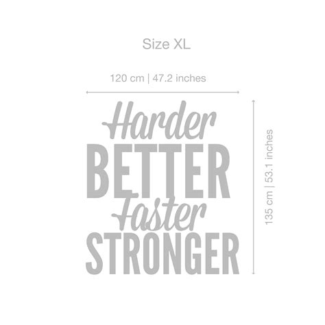 Harder Better Faster Stronger Wall Decal