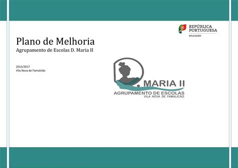 PDF Plano de Melhoria Agrupamento de Escolas D ª Maria II