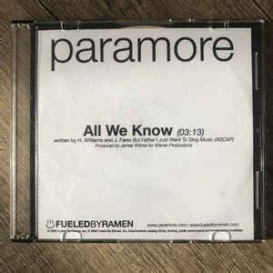 Paramore - All We Know (2005, CDr) | Discogs