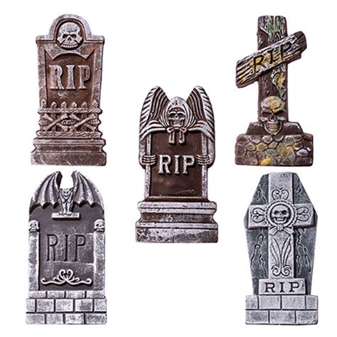 Halloween Foam Rip Graveyard Tombstones Yard Sign Headstone Decorations For Halloween Yard