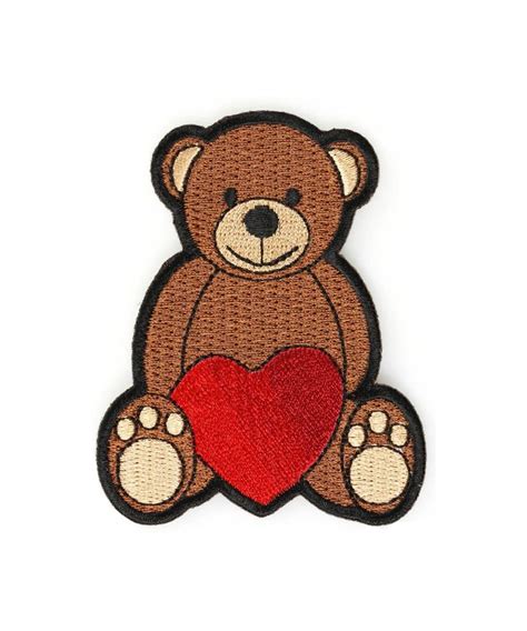 2 25X3 Iron on Embroidered Appliqué Patch TEDDY BEAR LOVE Etsy