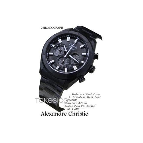 Jam Alexandre Christie Pria AC 6672 Full Black Original Jam Alexander