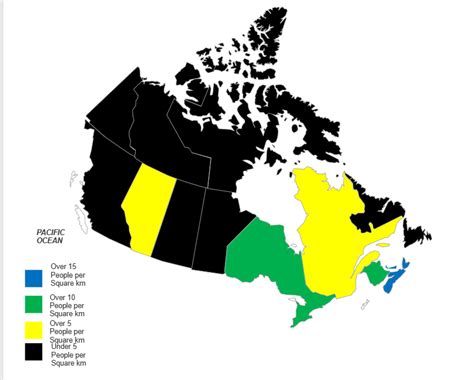 Population Density Map Of Canada : r/DrewDurnil