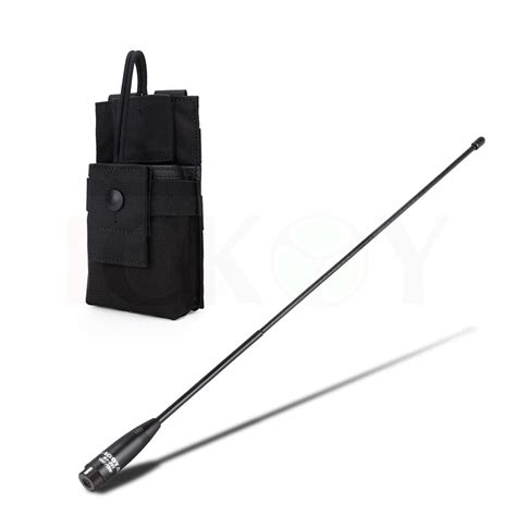 Dual Band Sma M Male Antenna Na Portable Bag For Yaesu Vertex Vx R