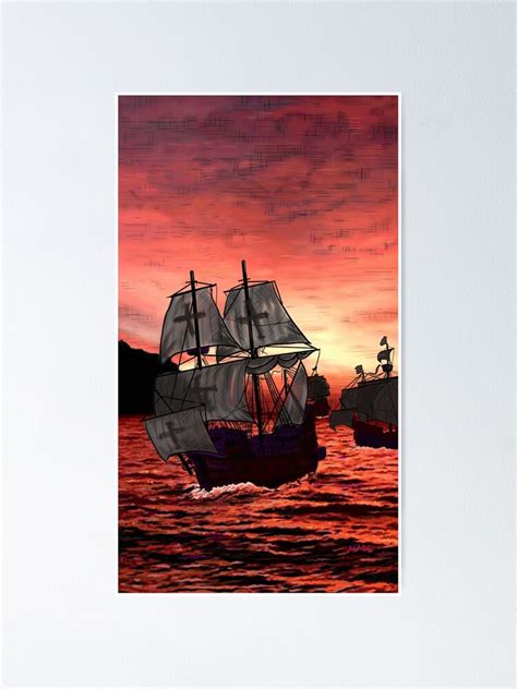 Portuguese Merchant Ships Arrive West Africa Poster By Tqueen Redbubble