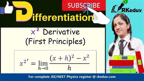 Differentiation By First Principle Physics Class Class Iit