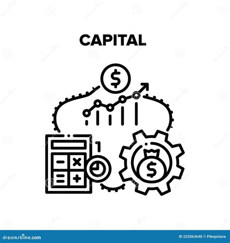 Capital Raising Vector Black Illustration | CartoonDealer.com #222063648