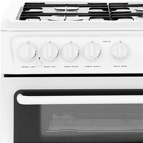 Noel Grimley Electrics Hotpoint Hag60p 60cm Double Oven Gas Cooker White