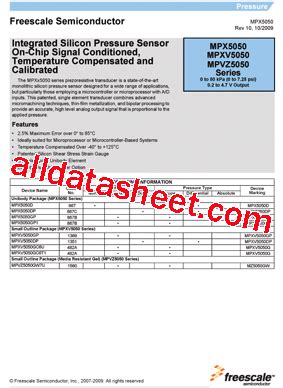 Mpx Gp Datasheet Pdf Freescale Semiconductor Inc