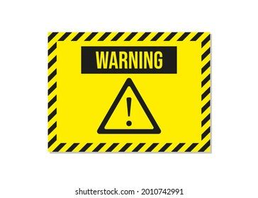 Warning Caution Board Attract Attention Exclamation Stock Illustration