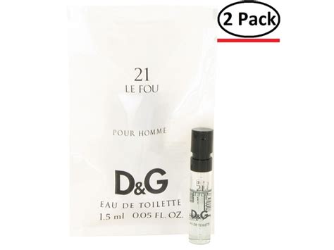 Le Fou 21 By Dolce And Gabbana Vial Sample 05 Oz For Men Package Of 2