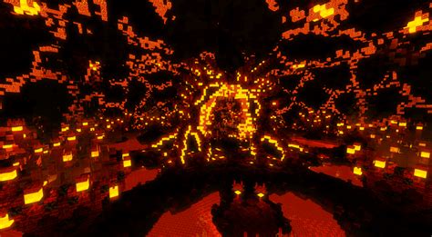 Artificial lava cave : Minecraft