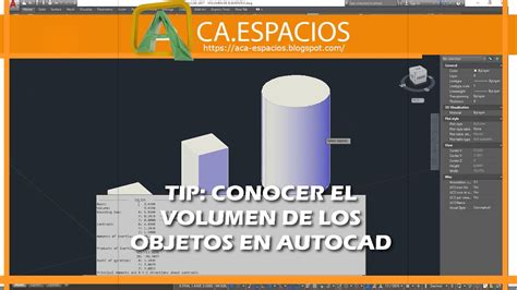 Tips Como Saber El Volumen De Los Objetos En Autocad Youtube