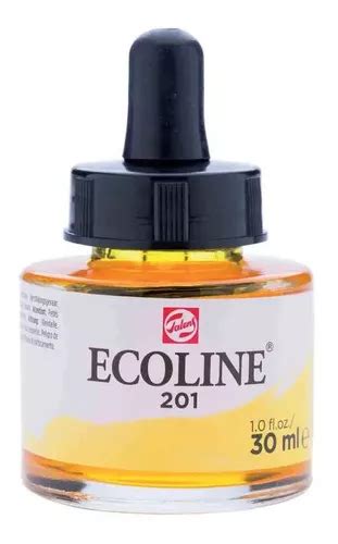 Tinta Aquarela Liquida Talens Ecoline 30 Ml Amarillo Claro Cor 201