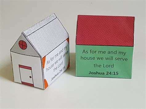 Free As For Me And My House Joshua 2415 Printable Craft