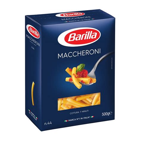 Barilla Maccheroni N° 44 Boite De 500g Ou 1kg Pâtes Riz Et