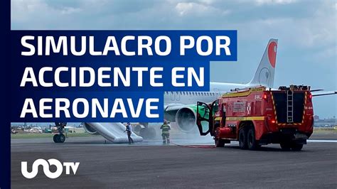 Simulacro Fuego en el tren principal de un avión así se prepara el