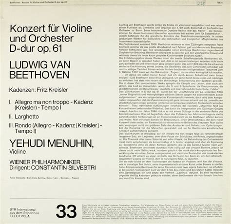 Constantin Silvestri Wiener Philharmoniker Yehudi Menuhin Beethoven